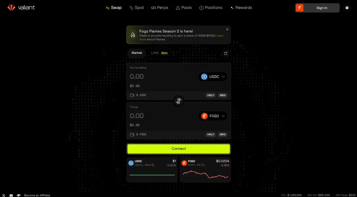 valiant.trade screenshot